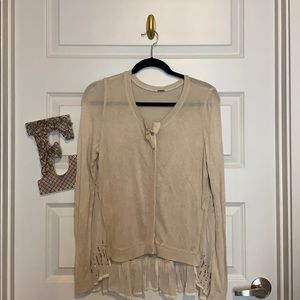 Chan Luu Beaded Cardigan (Cream/Tan)